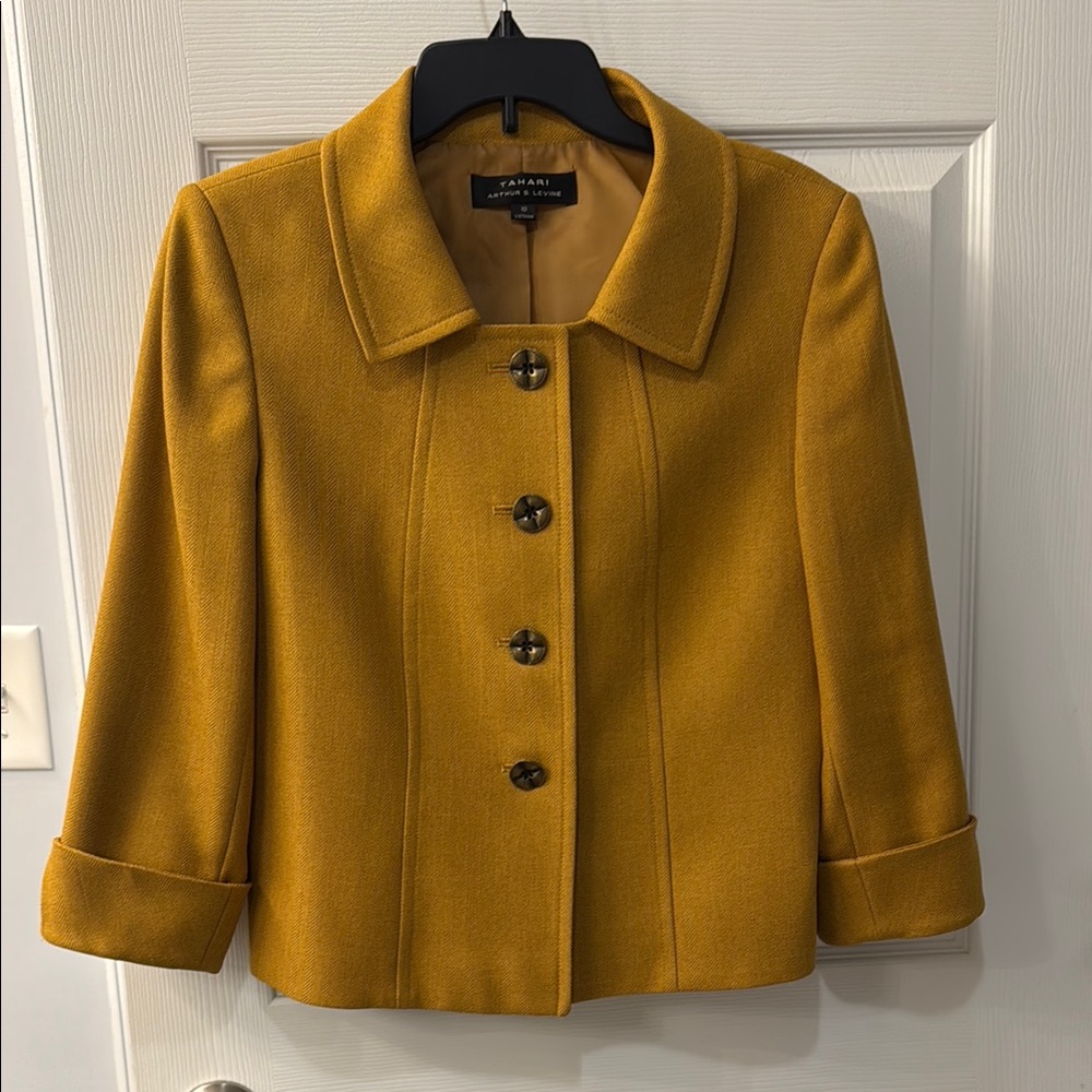 Tahari Mustard Yellow Women's Jacket